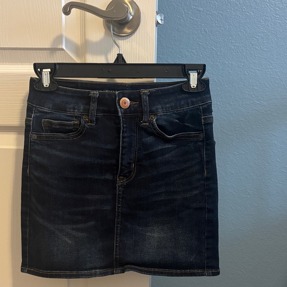 Dark Denim Mini Skirt
